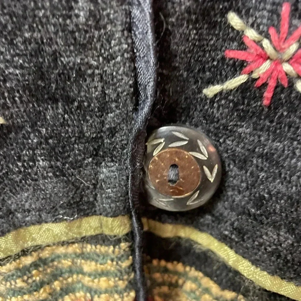 Flashback Front Button Jacket Black Rust - Picture 5 of 7